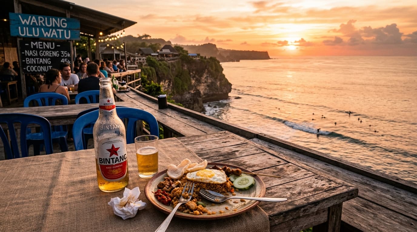 Sunset warung in Uluwatu